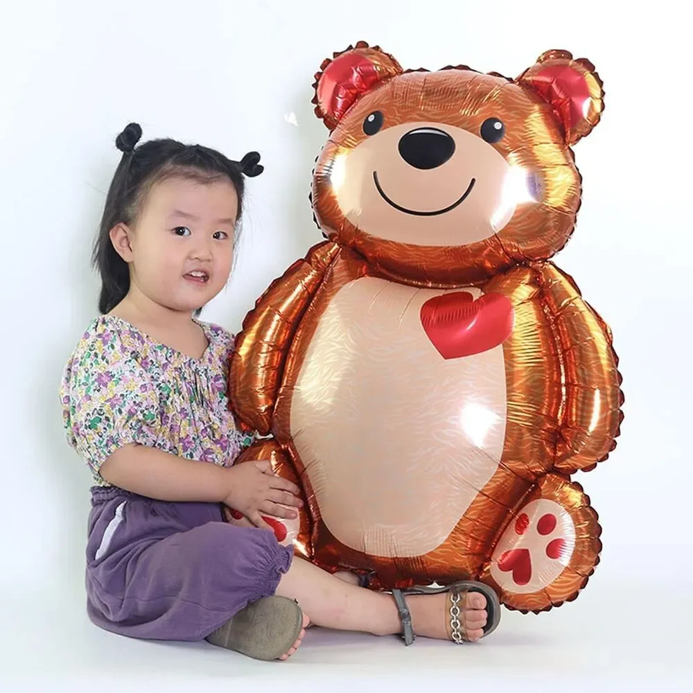 3 Pack Valentine's Big Bear Foil Balloon, Love Bear Balloon, Valentine's Party